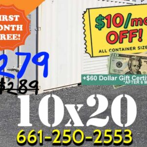 image of 10x20 indoor storage unit