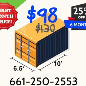 6.5x10 Indoor Storage. Spring Special pricing.