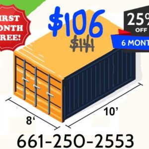8x10 Indoor storage. Spring Special pricing.