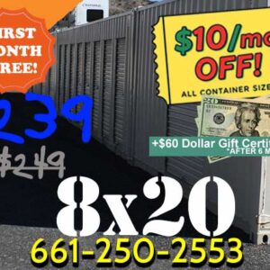image of 8x20 storage unit