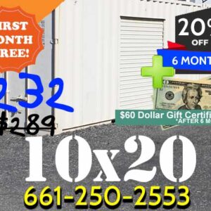 image of 10x20 indoor storage unit