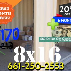 image of 8x16 indoor storage container