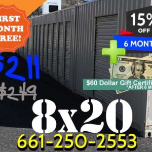image of 8x20 storage unit
